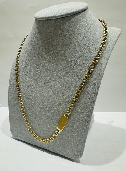 10K SOLID GOLD CHINO LINK CHAIN 22.25" 5.03mm, 26.8gm