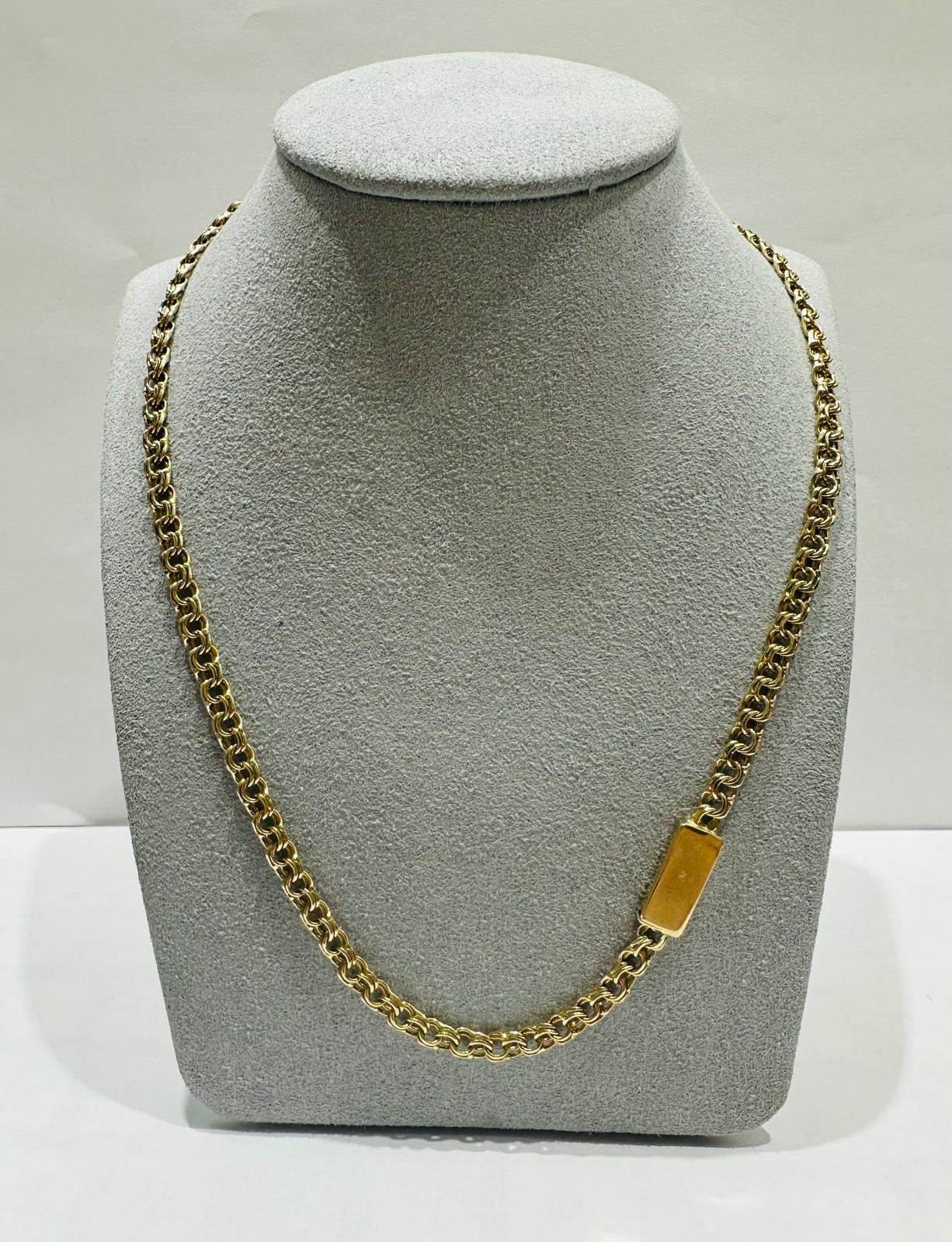 10K SOLID GOLD CHINO LINK CHAIN 22.25" 5.03mm, 26.8gm