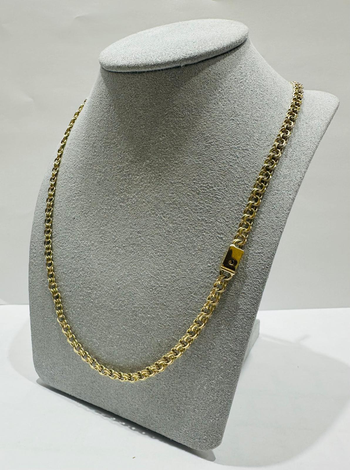10K SOLID GOLD CHINO LINK CHAIN 22" 4.15mm, 13gm