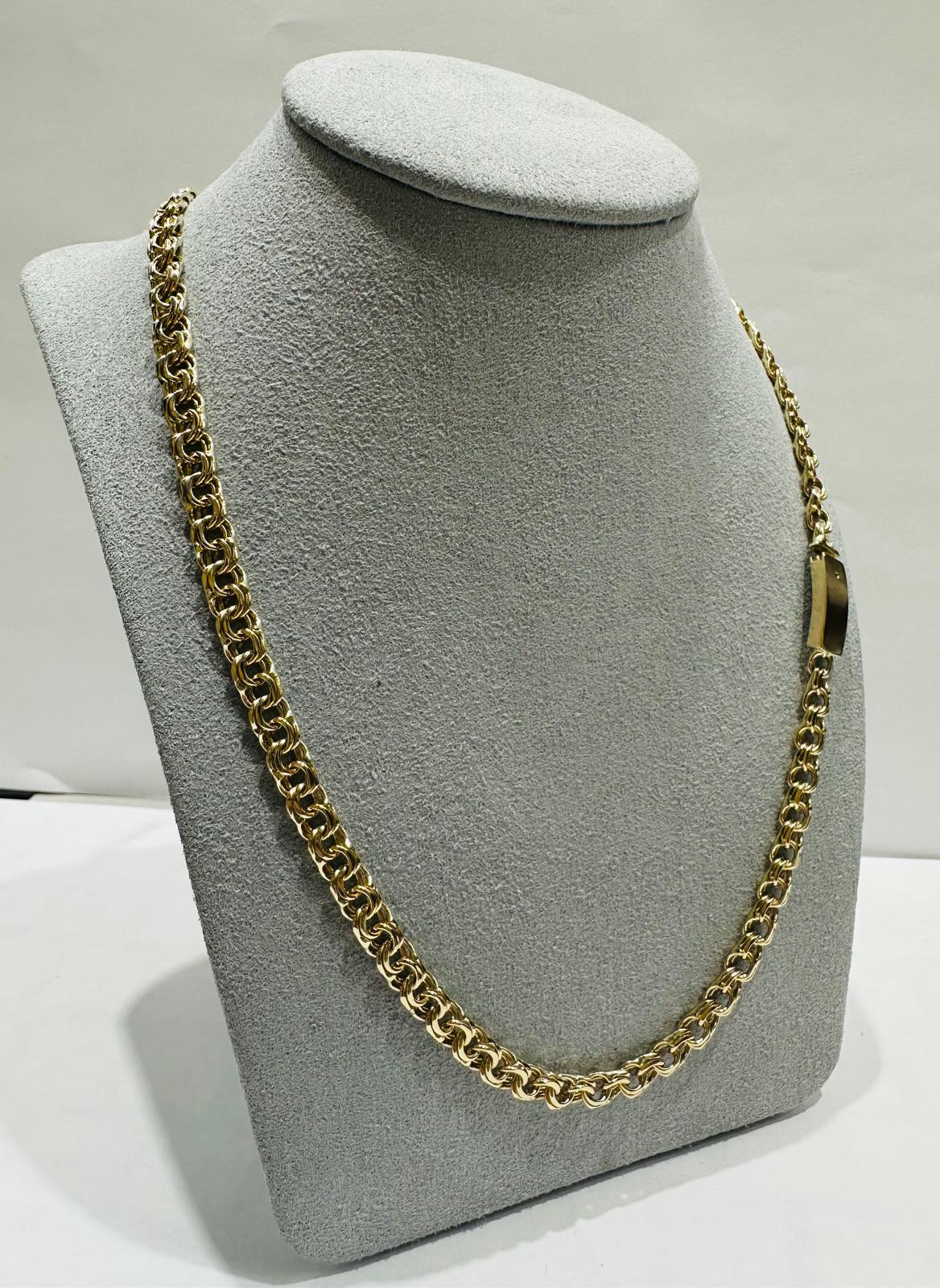 10K SOLID GOLD CHINO LINK CHAIN 24" 4.05mm, 19.6gm