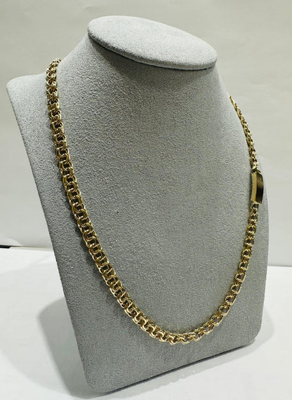 10K SOLID GOLD CHINO LINK CHAIN 24" 4.05mm, 19.6gm