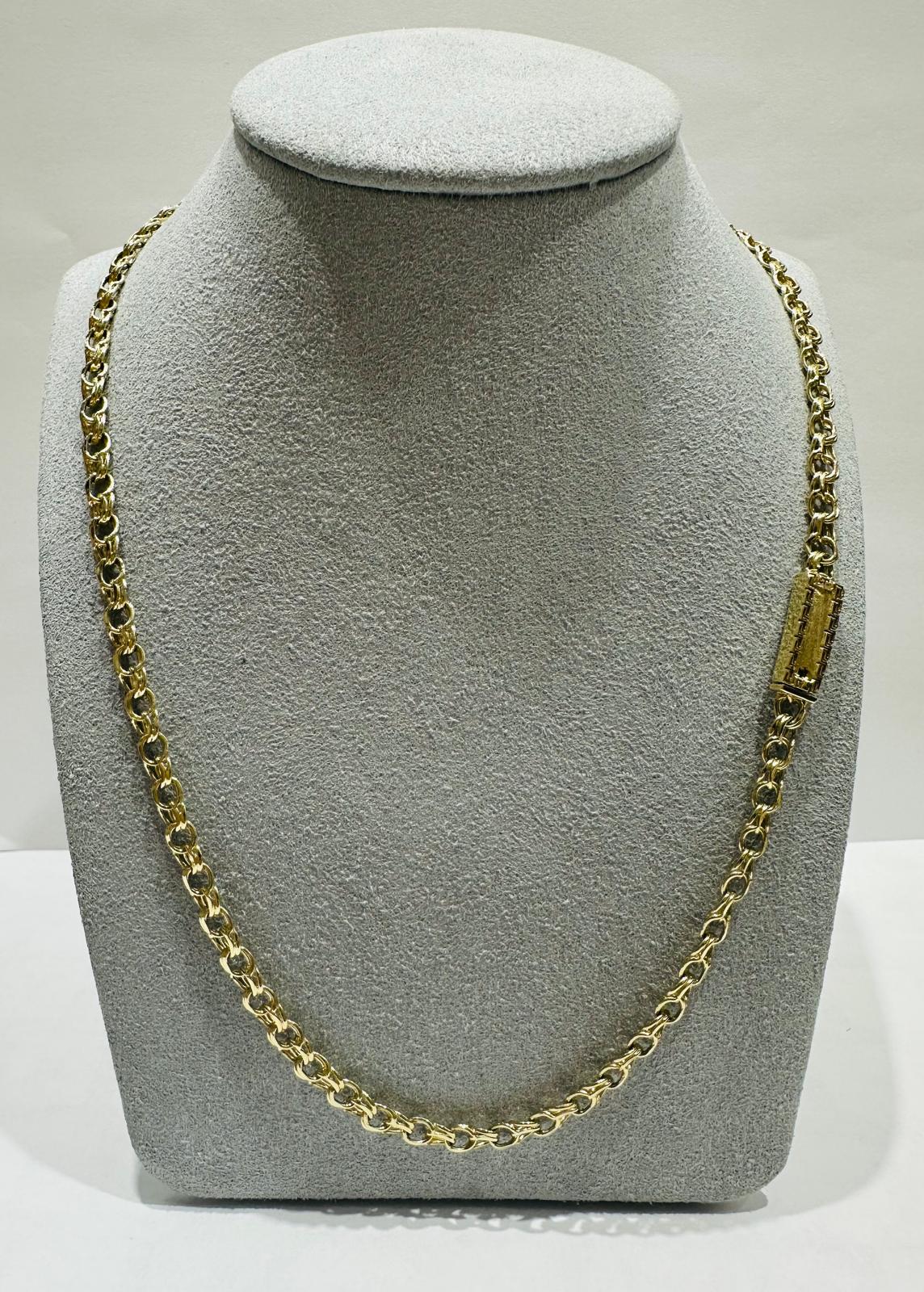 10K SOLID GOLD CHINO LINK CHAIN 24" 4.65mm, 18.5gm