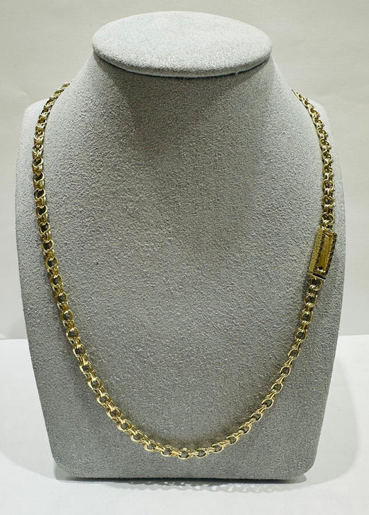 10K SOLID GOLD CHINO LINK CHAIN 24" 4.65mm, 18.5gm