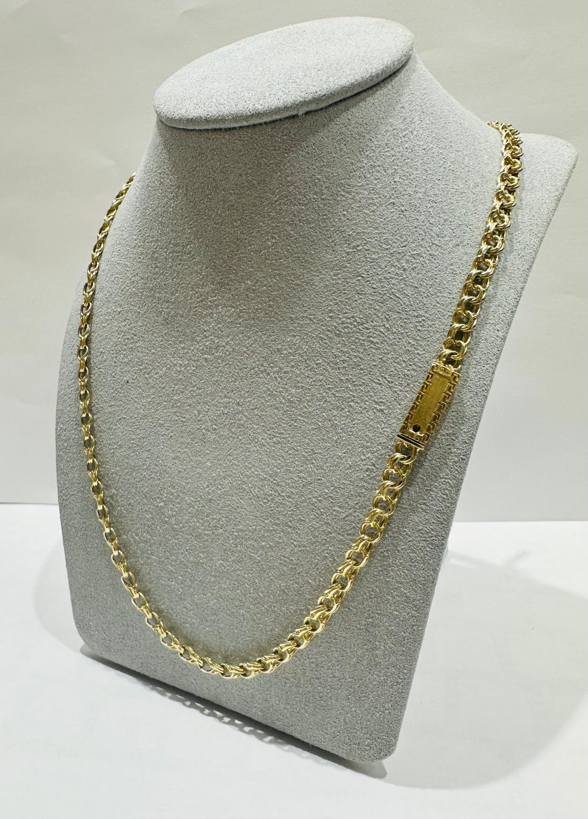 10K SOLID GOLD CHINO LINK CHAIN 24" 4.65mm, 18.5gm