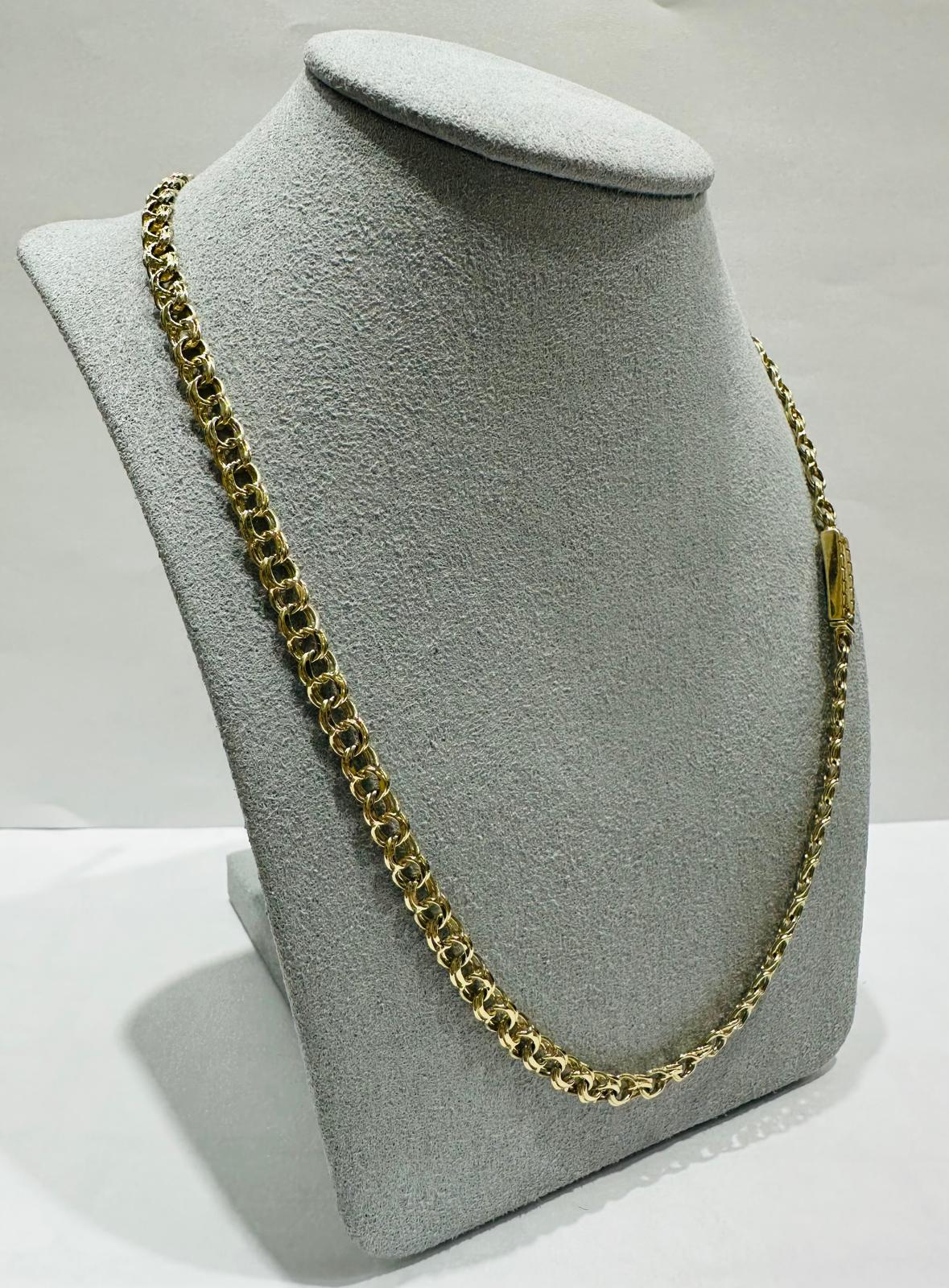 10K SOLID GOLD CHINO LINK CHAIN 24" 4.65mm, 18.5gm