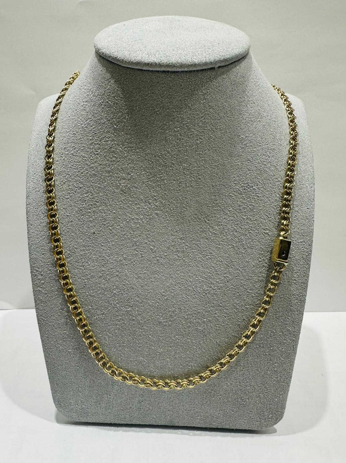 10K SOLID GOLD CHINO LINK CHAIN 22" 4.15mm, 13gm
