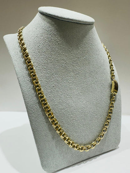 10K GOLD CHINO LINK CHAIN 22" 5.28mm, 27.1gm