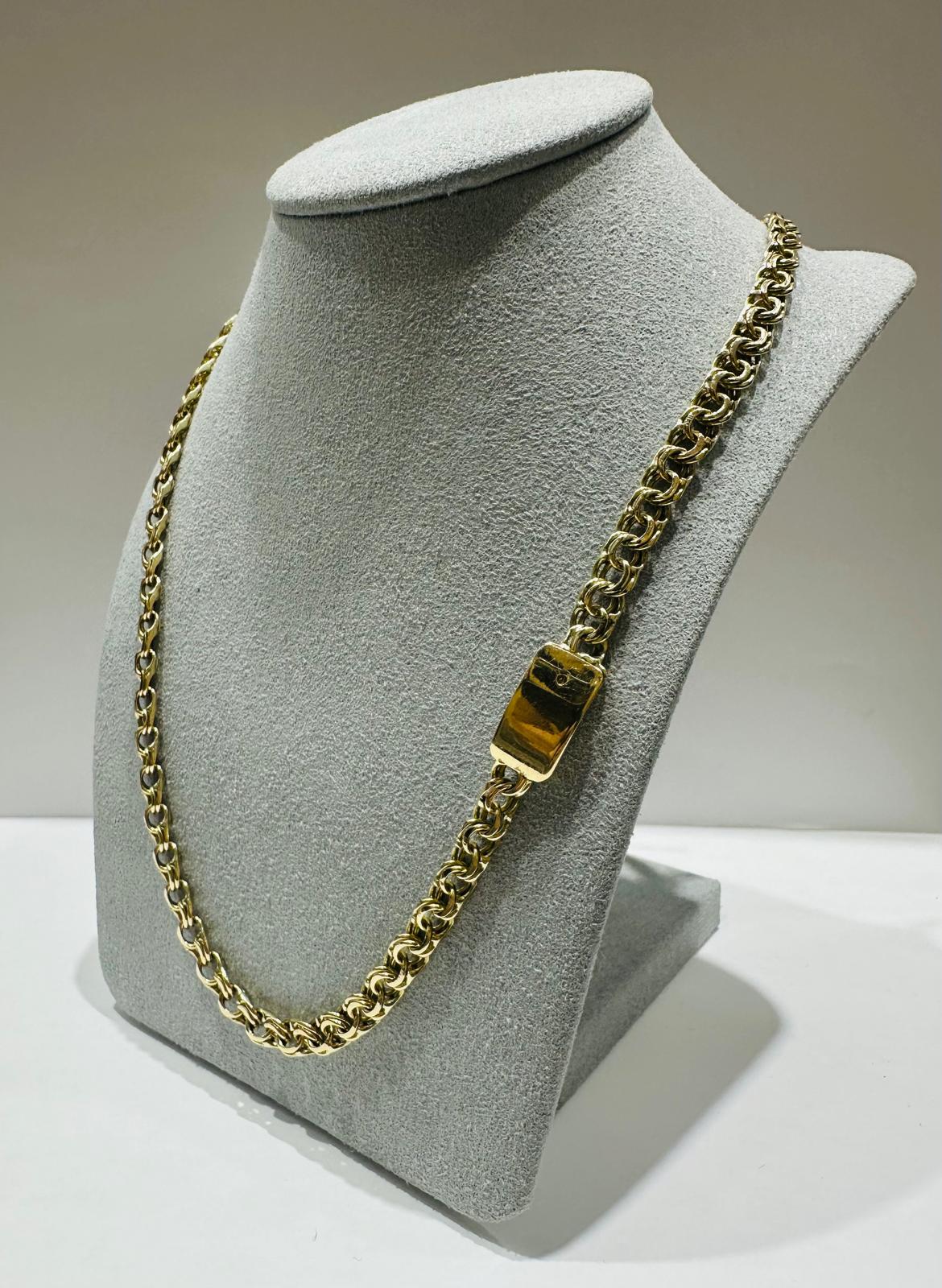 10K GOLD CHINO LINK CHAIN 22" 5.28mm, 27.1gm