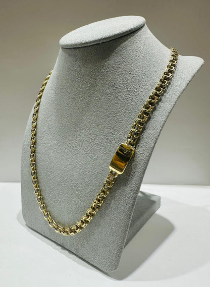 10K GOLD CHINO LINK CHAIN 22" 5.28mm, 27.1gm