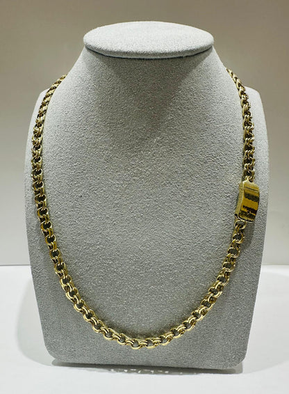 10K GOLD CHINO LINK CHAIN 22.5" 4.95mm, 26.9gm