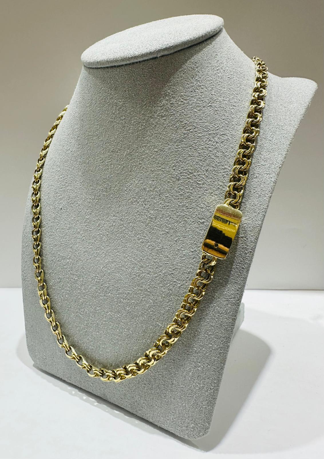 10K GOLD CHINO LINK CHAIN 22.5" 4.95mm, 26.9gm