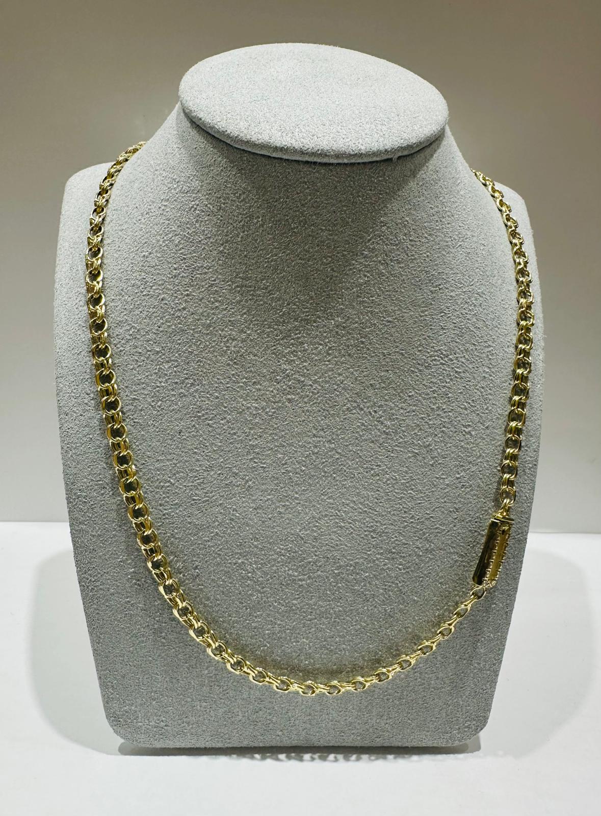 10K GOLD CHINO LINK CHAIN 24.5" 4.25mm, 18.5gm