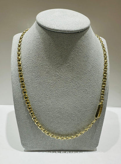 10K GOLD CHINO LINK CHAIN 24.5" 4.25mm, 18.5gm