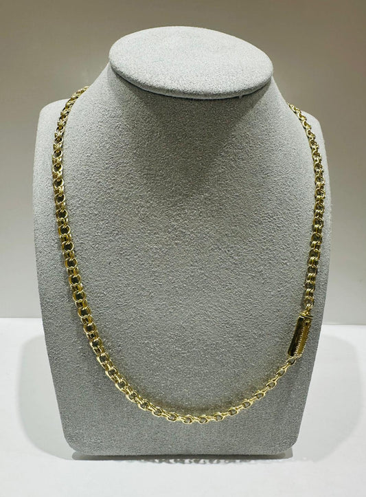 10K GOLD CHINO LINK CHAIN 24.5" 4.25mm, 18.5gm
