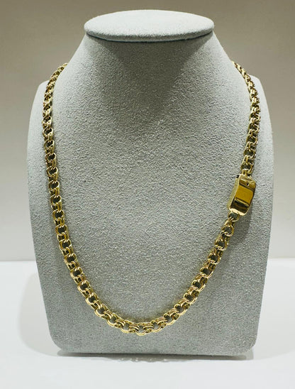 10K GOLD CHINO LINK CHAIN 22" 5.28mm, 27.1gm