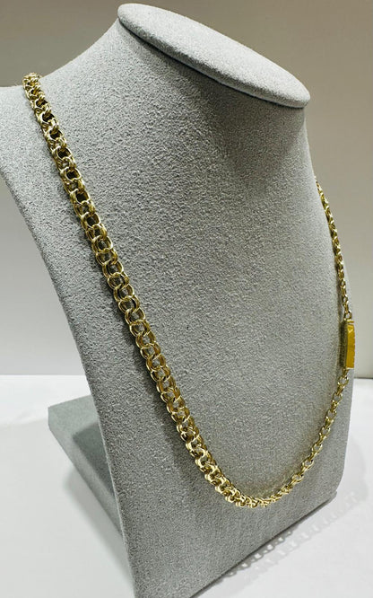 10K GOLD CHINO LINK CHAIN 24.5" 4.25mm, 18.5gm