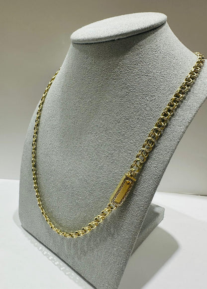 10K GOLD CHINO LINK CHAIN 24.5" 4.25mm, 18.5gm