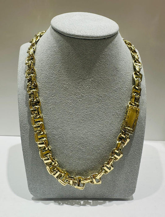 10K GOLD CHINO LINK CHAIN 22" 9.25mm, 91.3gm