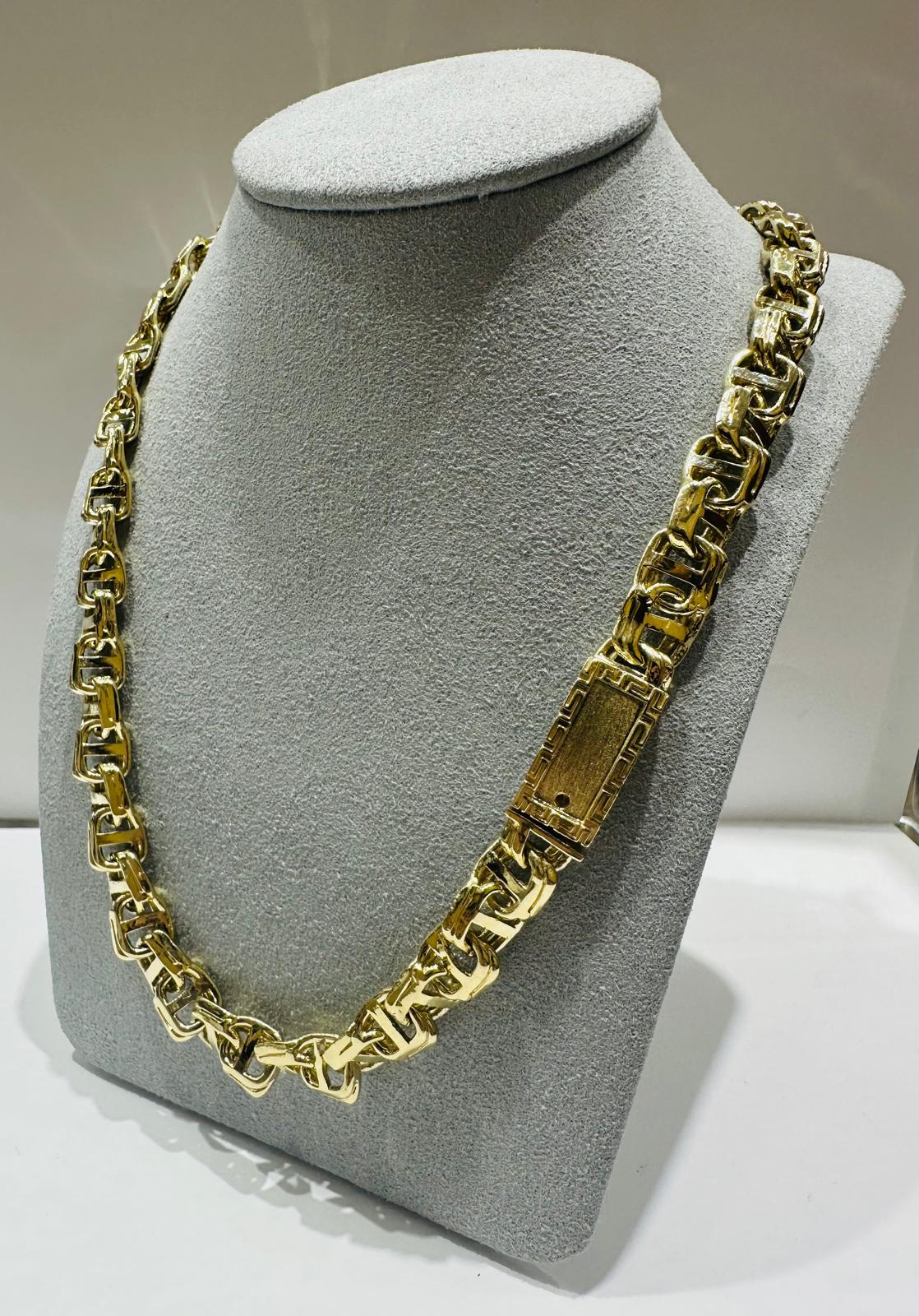 10K GOLD CHINO LINK CHAIN 22" 9.25mm, 91.3gm