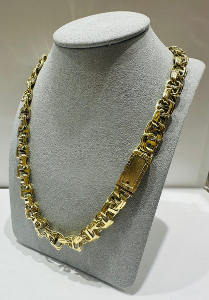 10K GOLD CHINO LINK CHAIN 22" 9.25mm, 91.3gm