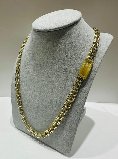 10K GOLD CHINO LINK CHAIN 20" 9.90mm, 66.6gm