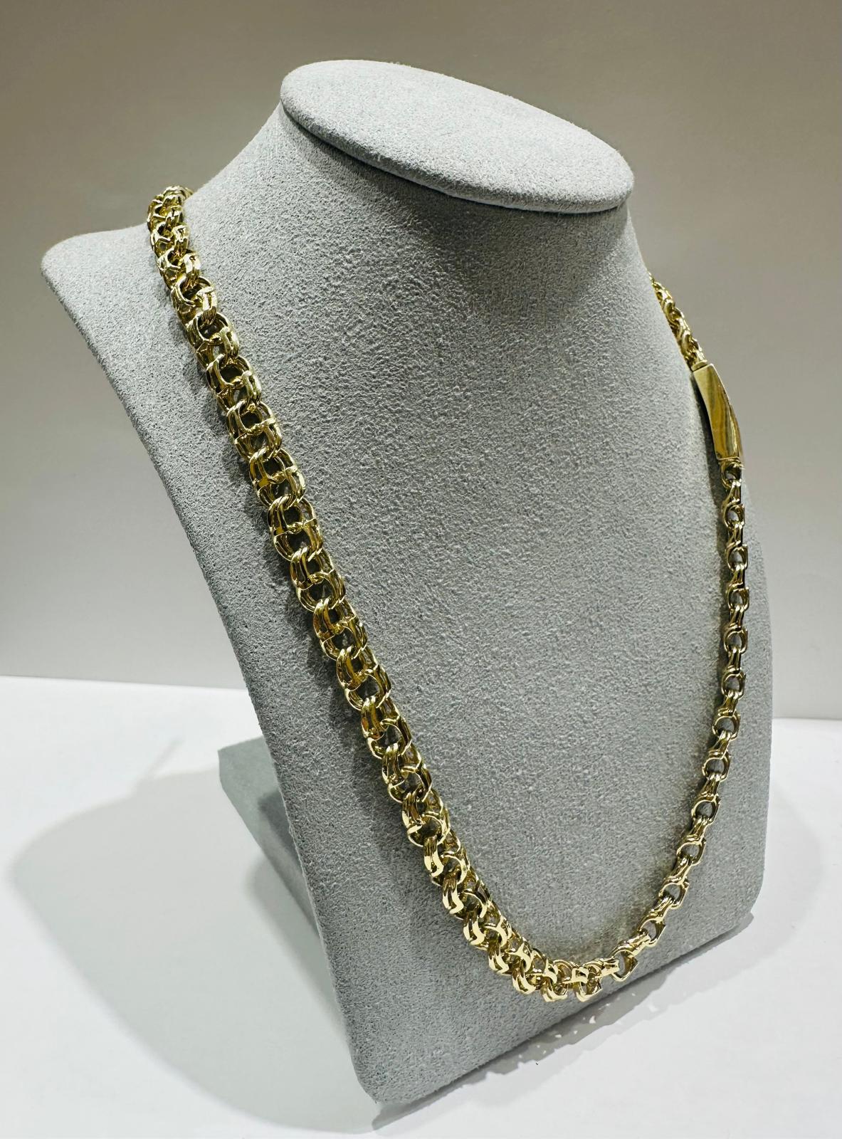 10K GOLD CHINO LINK CHAIN 20" 9.90mm, 66.6gm