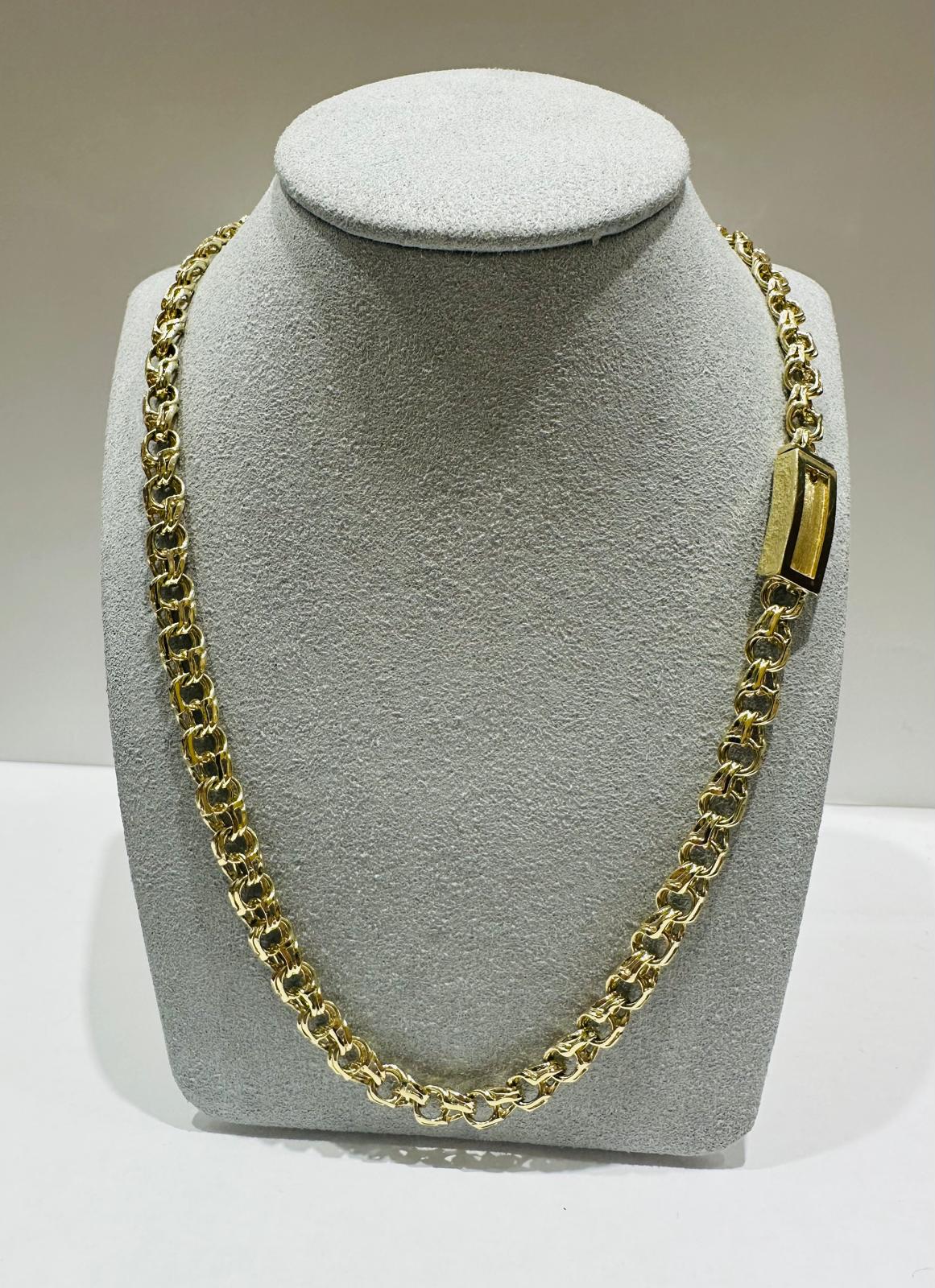 10K GOLD CHINO LINK CHAIN 20" 9.90mm, 66.6gm