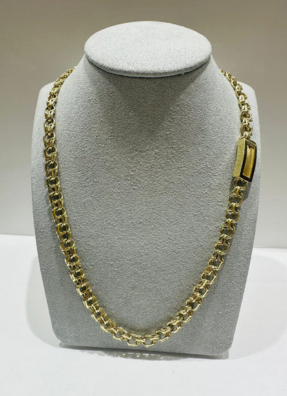 10K GOLD CHINO LINK CHAIN 20" 9.90mm, 66.6gm