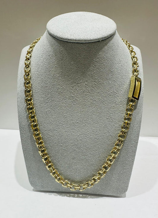 10K GOLD CHINO LINK CHAIN 20" 9.90mm, 66.6gm