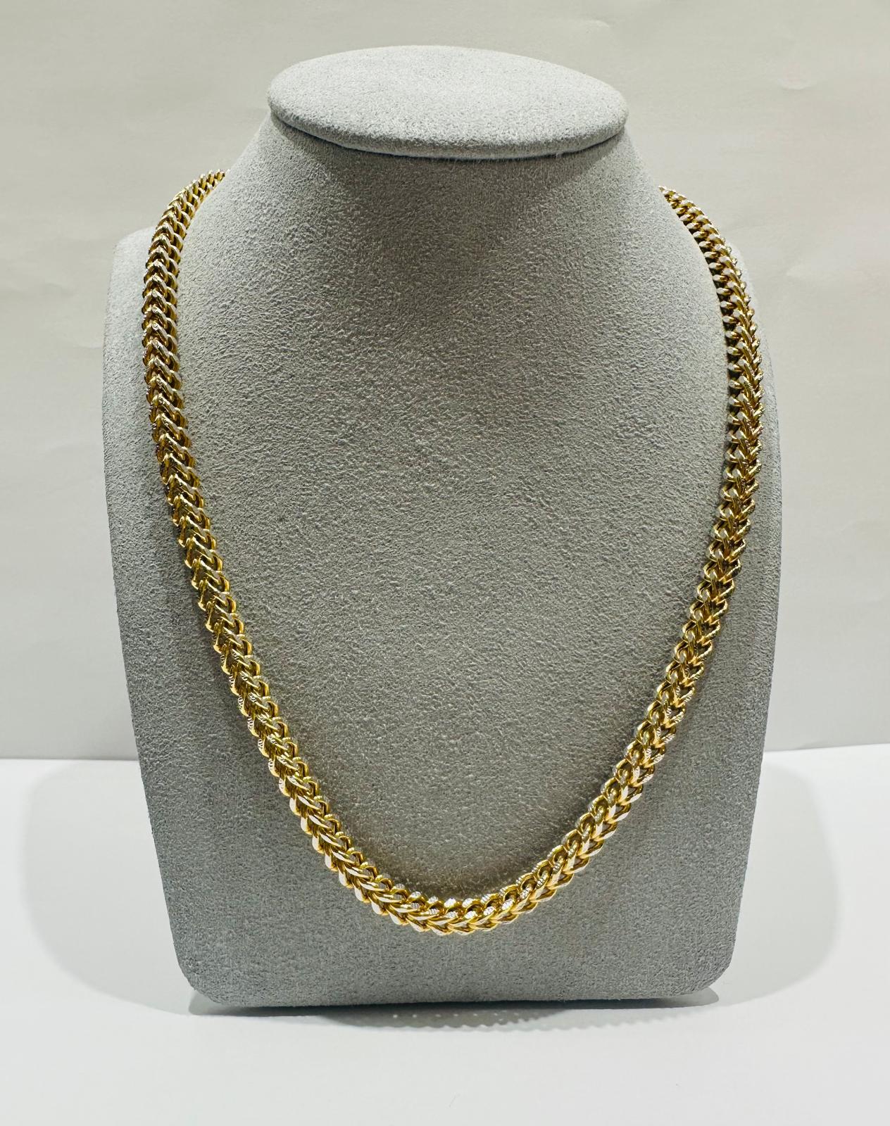10K GOLD FRANCO LINK CHAIN 22" 4.80mm, 25.3gm