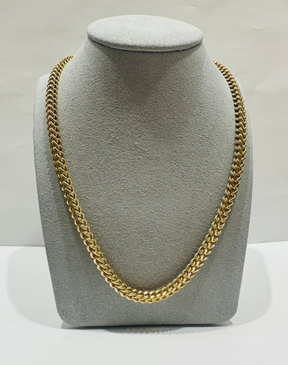 10K GOLD FRANCO LINK CHAIN 22" 4.80mm, 25.3gm