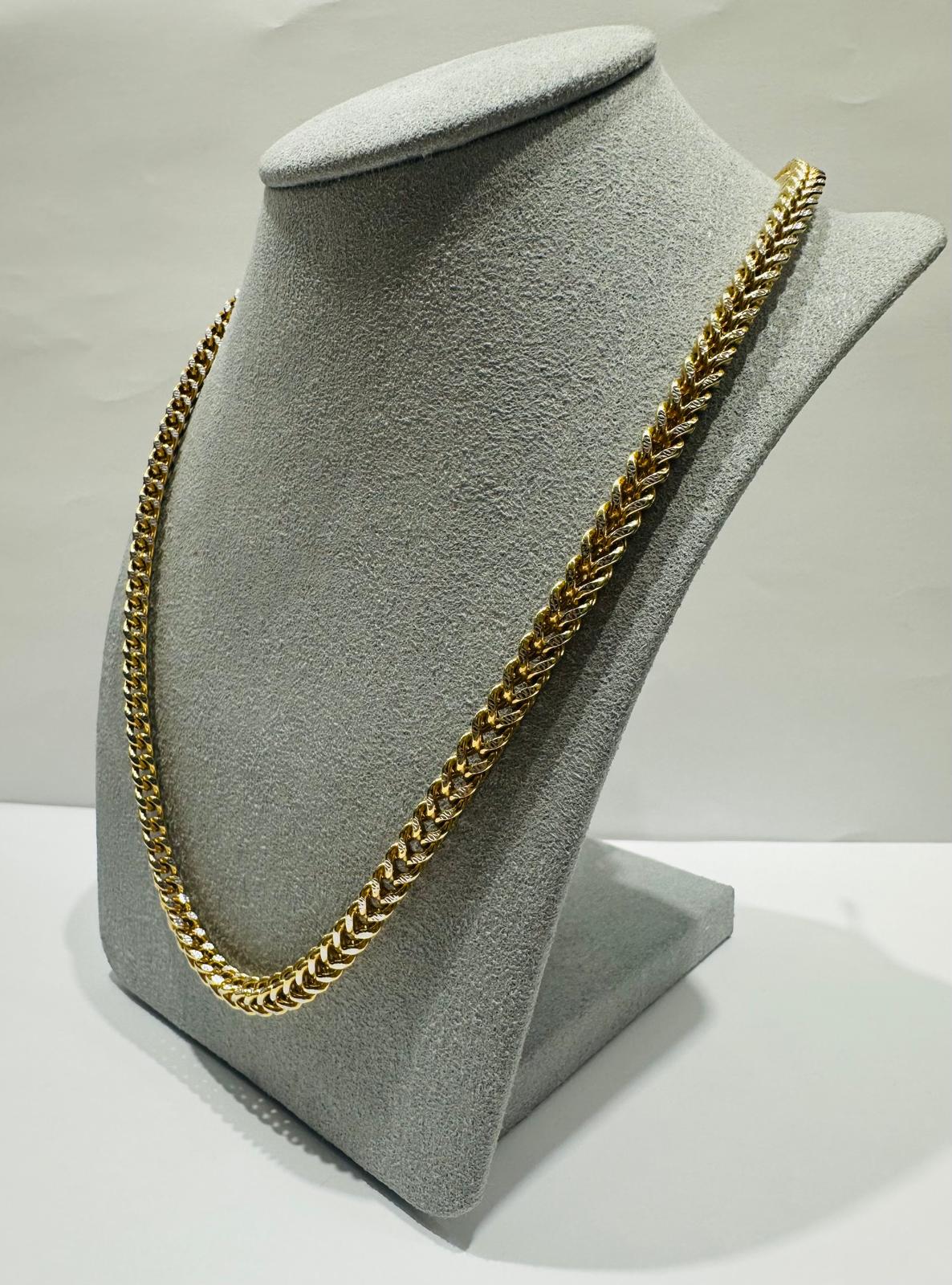 10K GOLD FRANCO LINK CHAIN 22" 4.80mm, 25.3gm