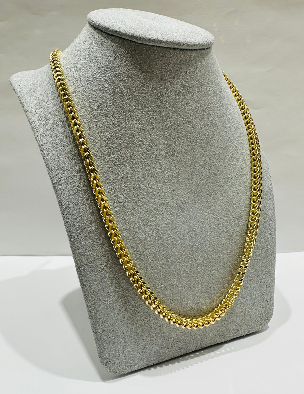 10K GOLD FRANCO LINK CHAIN 26" 3.99mm, 22.0gm