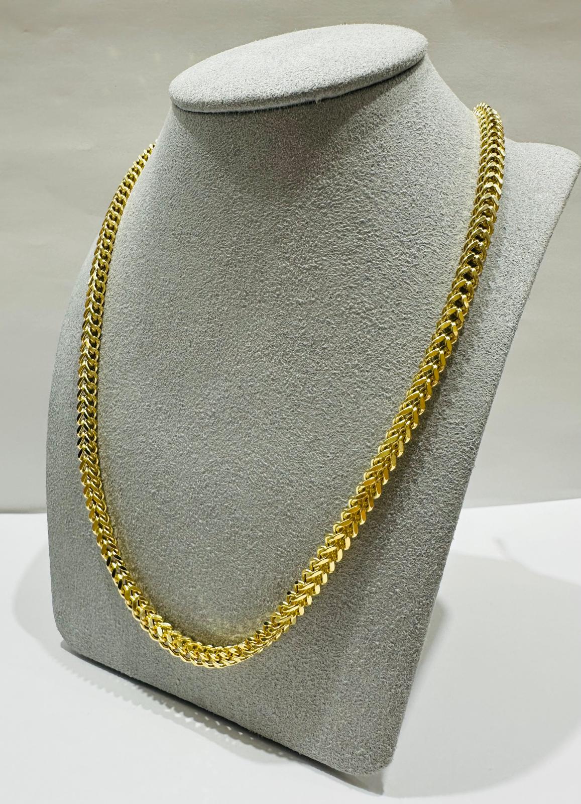 10K GOLD FRANCO LINK CHAIN 26" 3.99mm, 22.0gm