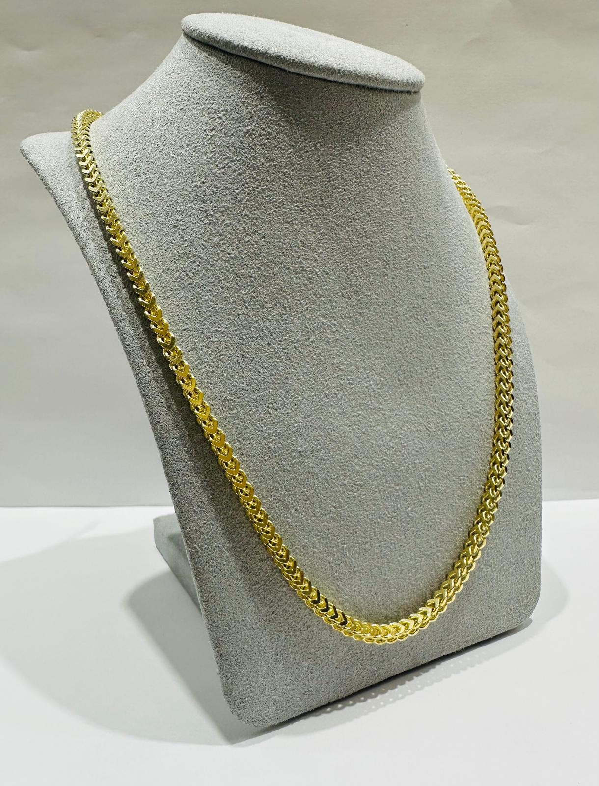 10K GOLD FRANCO LINK CHAIN 22" 3.12mm, 31.9gm