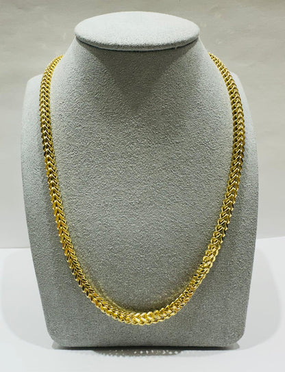 10K GOLD FRANCO LINK CHAIN 26" 3.99mm, 22.0gm