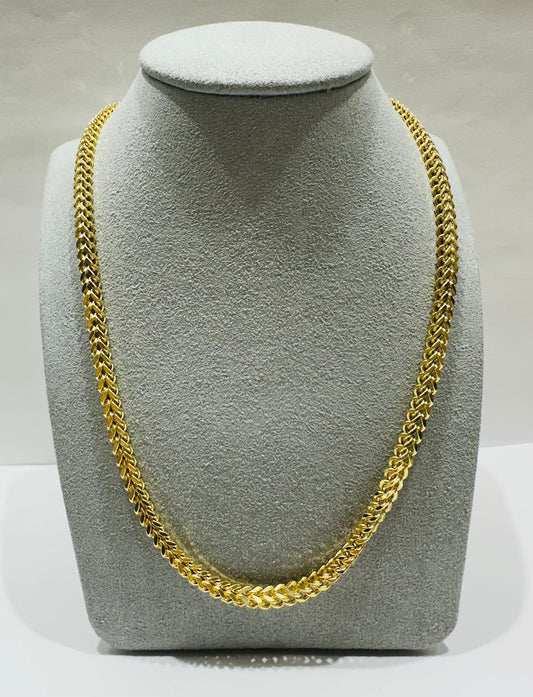 10K GOLD FRANCO LINK CHAIN 26" 3.99mm, 22.0gm