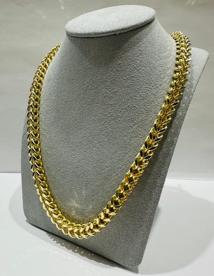 10K GOLD FLAT BYZANTINE LINK CHAIN 24" 6.90mm, 56.9gm