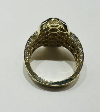 10K GOLD SKULL RING, SIZE: ,10  WEIGHT: 6.6gm