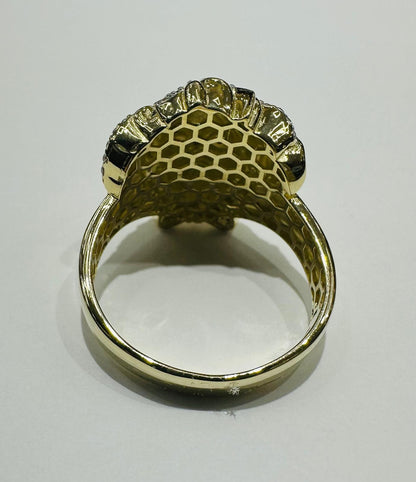 10K GOLD MEDUSA HEAD RING, SIZE: 10.5,  WEIGHT: 5.3gm