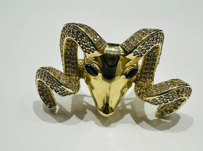 10K GOLD GOLD RING WITH CZ STONES, SIZE: 11.0,  WEIGHT: 16.3gm