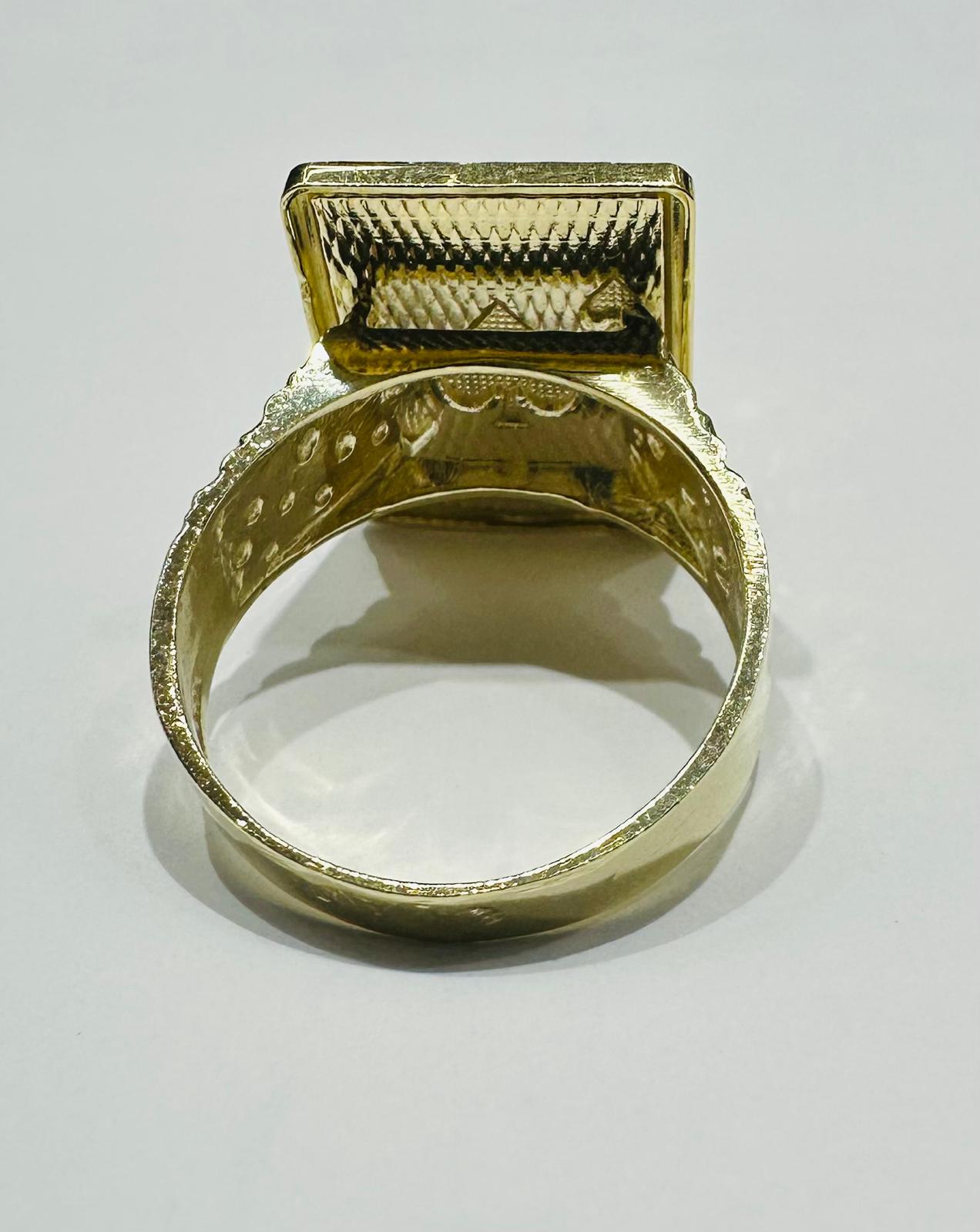 10K GOLD KING OF SPADES RING, SIZE: 9.8,  WEIGHT: 5.8gm