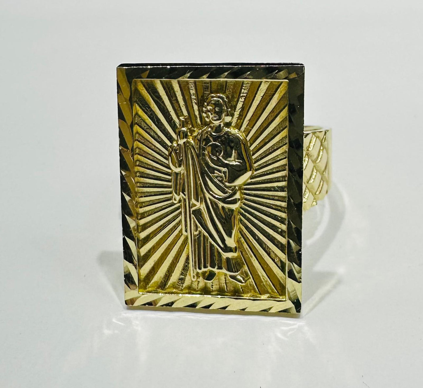 10K GOLD SAINT JUDE RING, SIZE: 10.0,  WEIGHT: 6.5gm