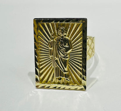 10K GOLD SAINT JUDE RING, SIZE: 10.0,  WEIGHT: 6.5gm