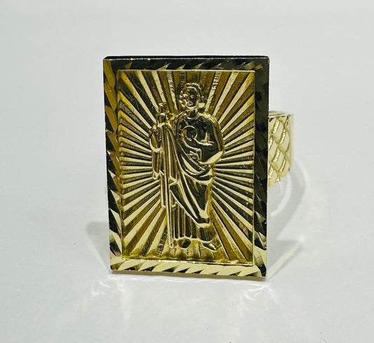 10K GOLD SAINT JUDE RING, SIZE: 10.0,  WEIGHT: 6.5gm