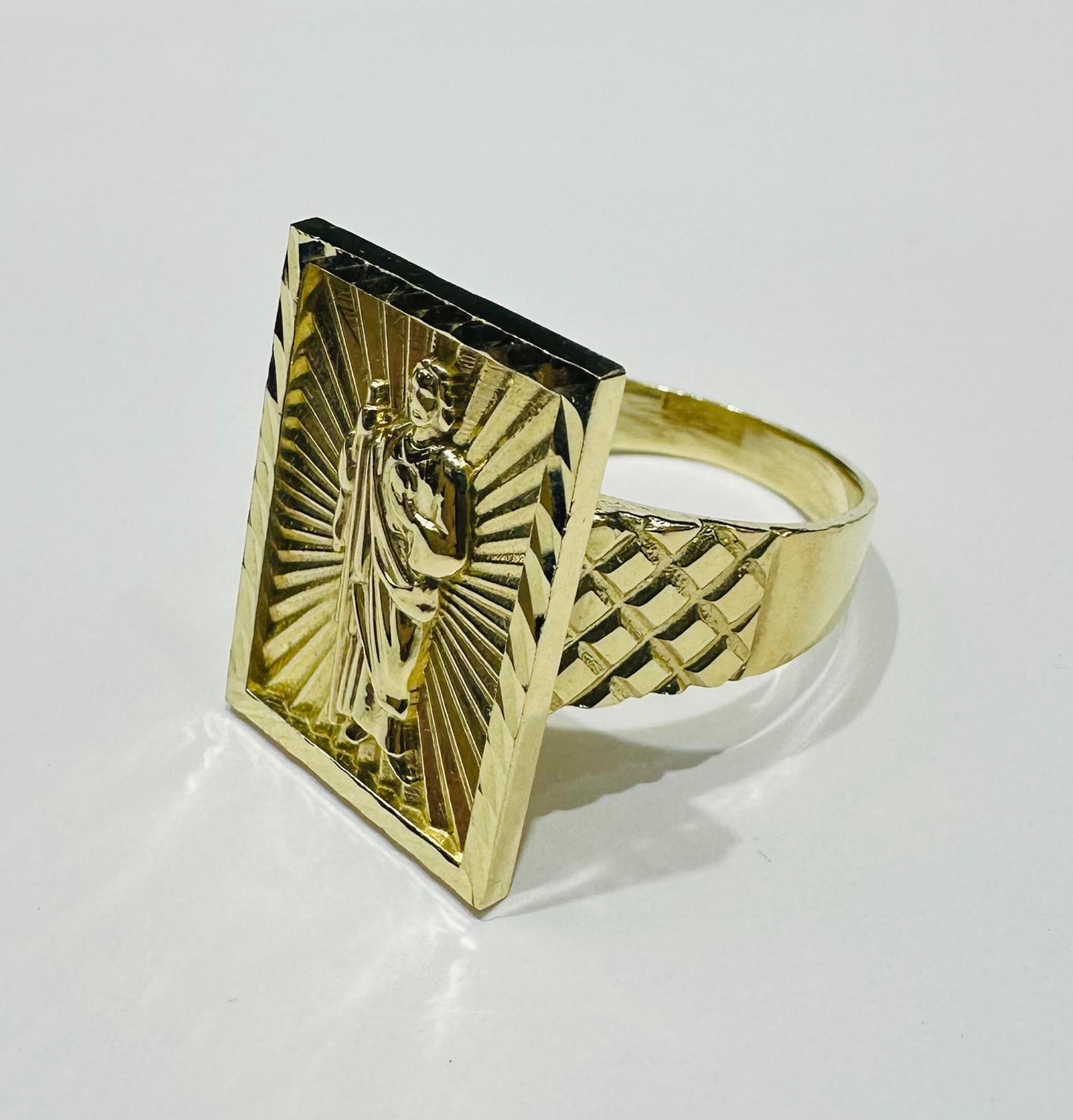 10K GOLD SAINT JUDE RING, SIZE: 10.0,  WEIGHT: 6.5gm