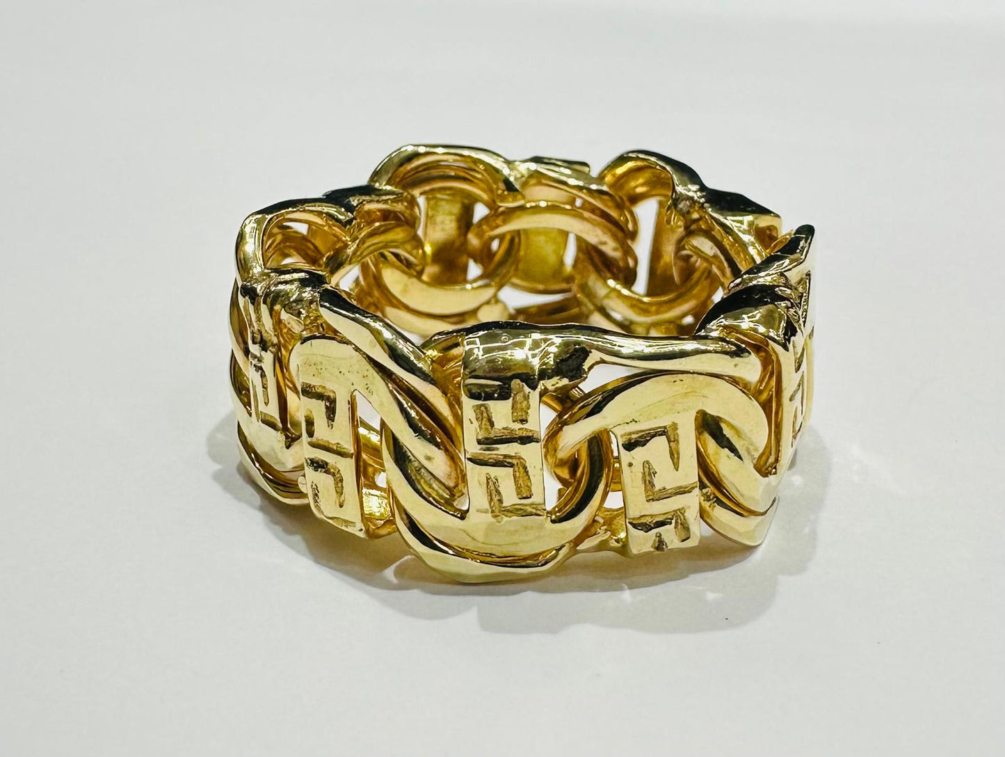 10K GOLD CHINO LINK RING, SIZE: 10.0,  WEIGHT: 15.2gm