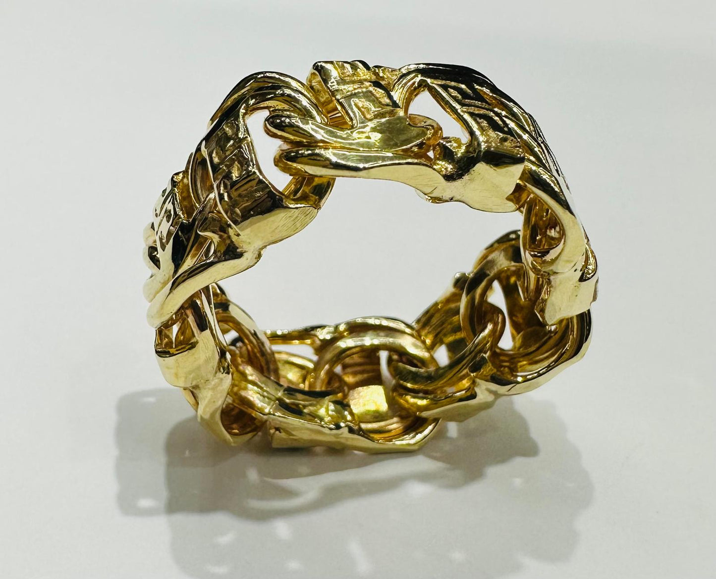 10K GOLD CHINO LINK RING, SIZE: 10.0,  WEIGHT: 15.2gm