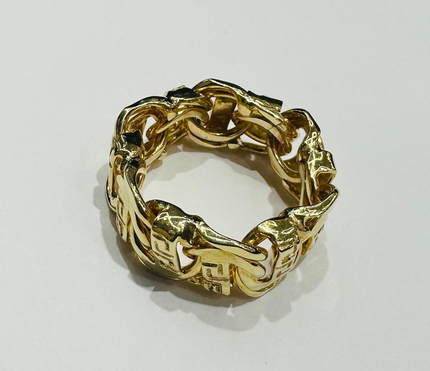 10K GOLD CHINO LINK RING, SIZE: 10.0,  WEIGHT: 15.2gm
