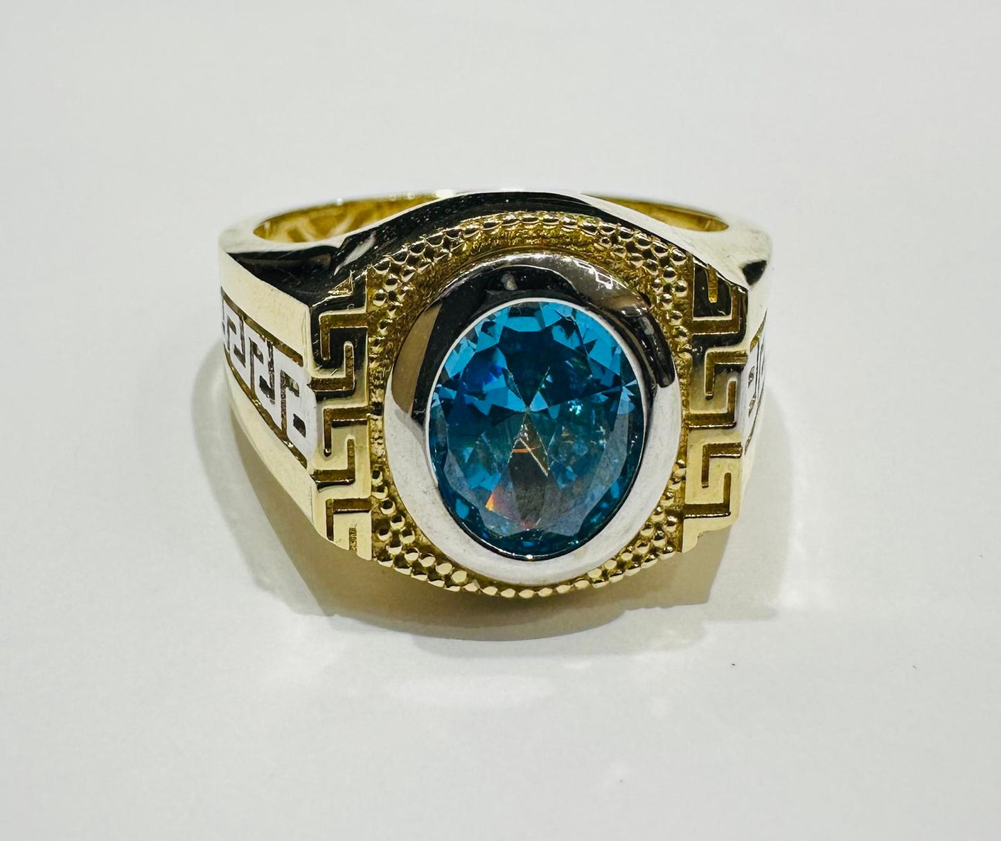 10K GOLD RING BIRTHSTONE RING WITH CZ STONE, SIZE: 10.2,  WEIGHT: 4.9gm